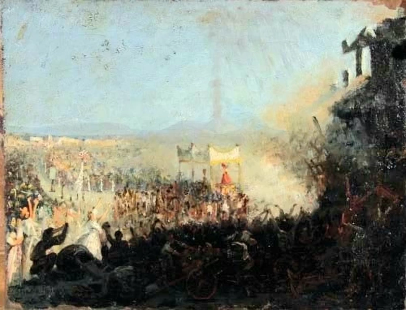 La venuta di Papa Pio IX a Pompei, 1849